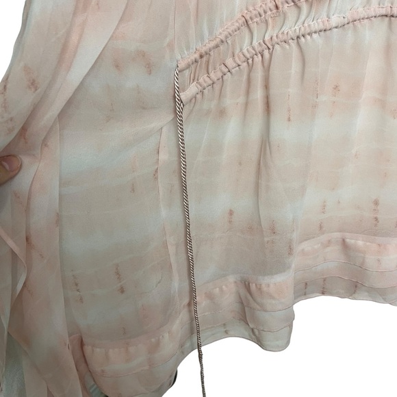 LANE BRYANT PINK TYE-DYE BATHING SUIT COVER-UP BLOUSE W/ADJUSTABLE WAIST 26/28 - Picture 5 of 9